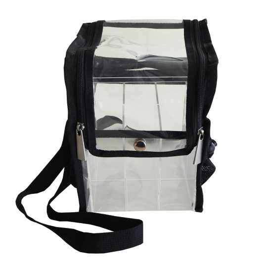 Clear Brush Organiser Bag with straps - Crownbrush