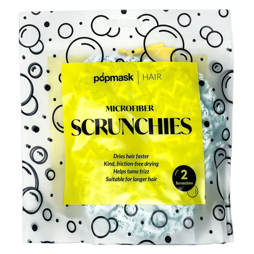 Green Soft Microfibre Scrunchies 2 Pack